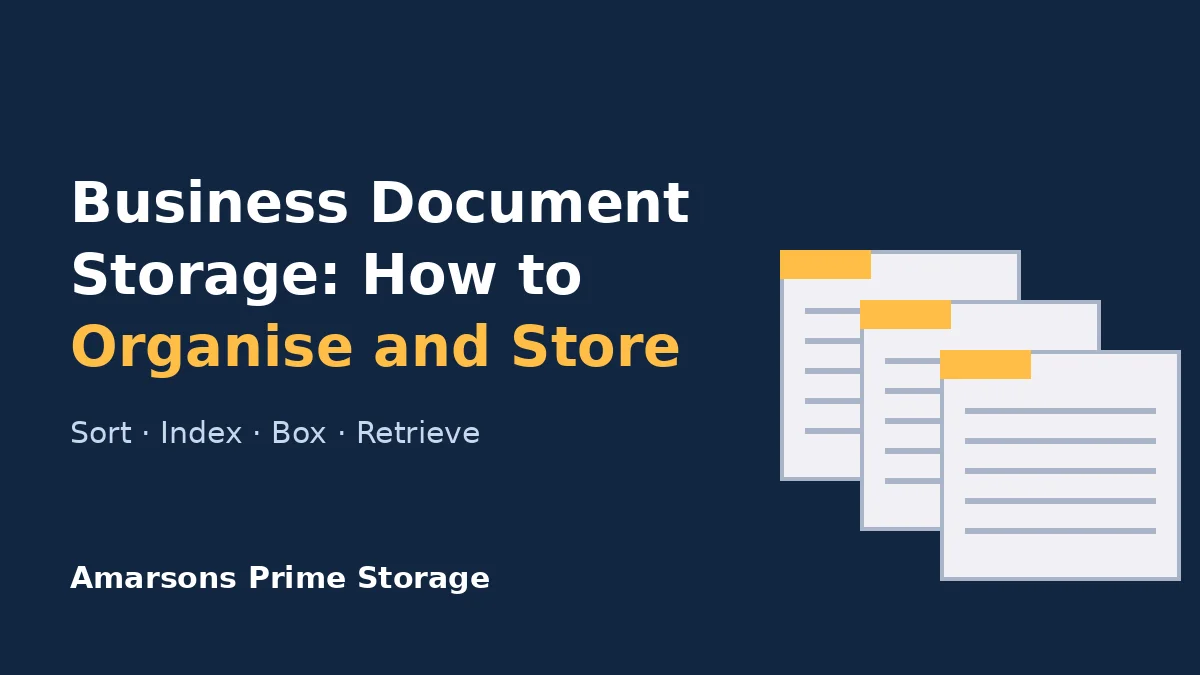 Organised business files ready for document storage